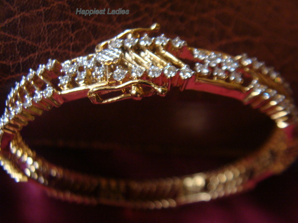 Designer Diamond Bangle from Abharan Jewelers Happiest Ladies